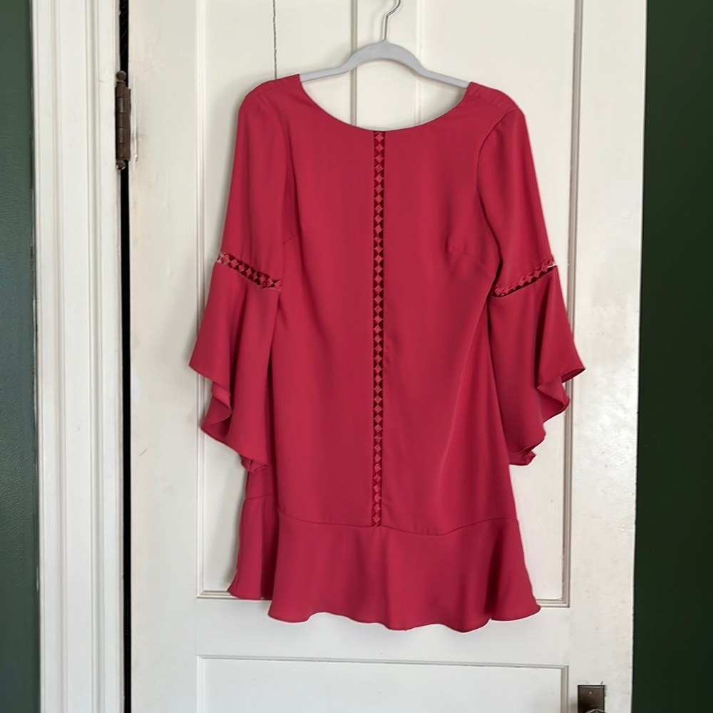 WHBM Coral above knee dress wedding graduation 0 S XS